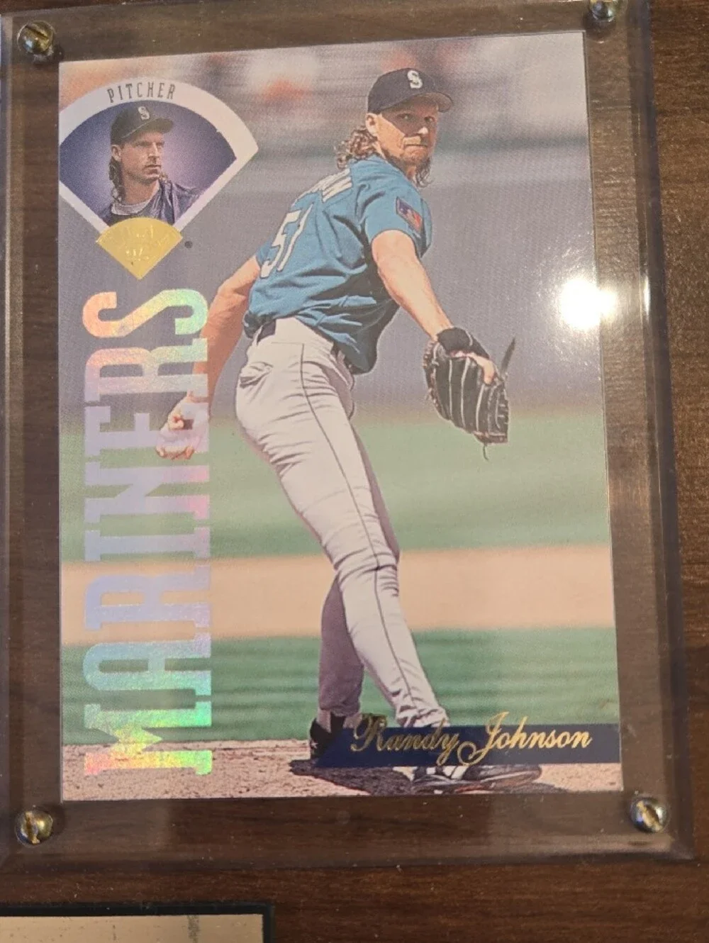 Seattle Mariners Dual Card Display Plaque - With Ken Griffey Jr. + Randy Johnson